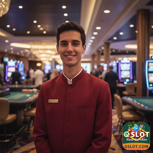 Ilustração de Acesse o aplicativo cassino Qslot e jogue no celular